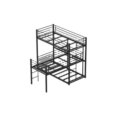 China (Other) High Quality Adjustable 3 Tier Bed Metal Bunk Bed Triple Deck Bed for sale