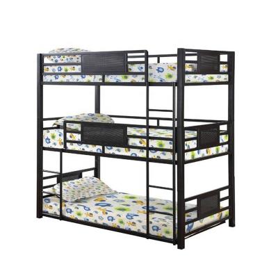 China Army Triple Metal Bunk Bed Steel Adult Triple Adult (Other) Kids 3 Adjustable Bunk Bed Cheap Heavy Duty Metal for sale