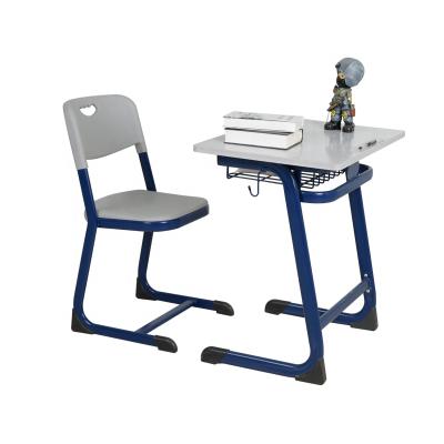 China Cheap Modern Steel School Desk And Simple Adjustable Chair Study Classroom Desk And Chair for sale