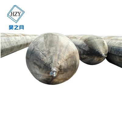 China Marine Rubber Ball of Genuine Cloth Layers of Natural Rubber and Rope for Boat Launching and Culvert Making for sale