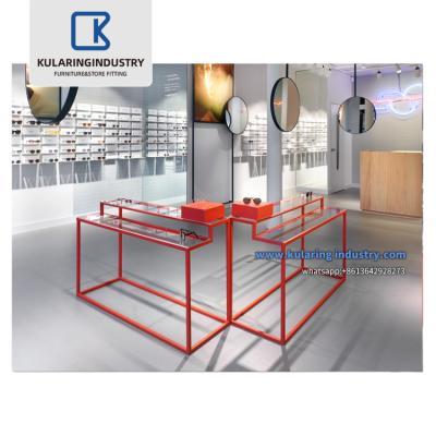 China Customized luxury optical frame store furniture shop furniture optical frame sunglass display cabinet design shop display decoration for sale