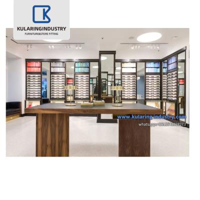 China Customized Interior Design Optical Design Shop Display Cabinet Optical Counter For Optician Store for sale