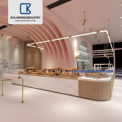 China KULARING retail store customized high end solid wood cafe interior design decoration furniture for retail cafe store and restaurant fixture for sale