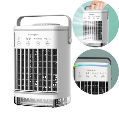 China Mini Cool Fan Mini DC Inverter Split Water 12V Mist Vaporizer Air Conditioner Movable Portable Fan Cooler Zero Breeze Portable Air Conditioner for sale