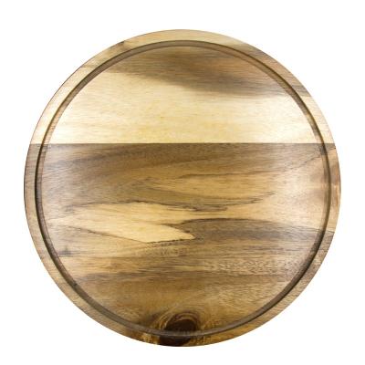 China 2020 Viable Hot Selling Acacia Wood Chess Cutting Board With Round Shape for sale