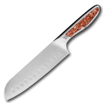 China Newcomer viable 3 layers santokuknife steel compound kitchen for sale