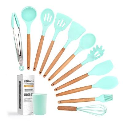 China Sustainable 12pcs Silicone Kitchen Tools Cookware Tools for sale