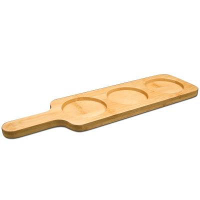 China Sustainable Eco Friendly Safety Food Bamboo Display Board Cake Drops Serving Tray Food Tray for sale