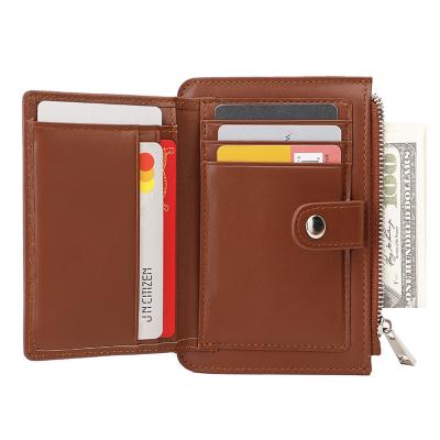 China Custom Zipper Leather RFID Wallet OEM RFID Wallet Card Holder Wallet for sale