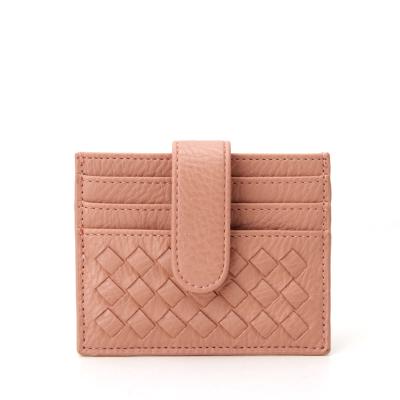 China RFID Front Pocket Wallet Woven Patterns Mini Wallet for sale