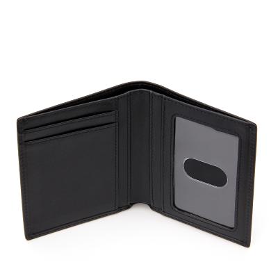 China Custom RFID Wallets Custom Mens Leather Your LOGO RFID Blocking Travel Wallet for sale