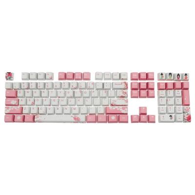 China Anti-ghosting E-Yooso PBT custom dye sublimation injection keycaps upgrade 108 normal keycaps suitable for mechanical keyboard for sale