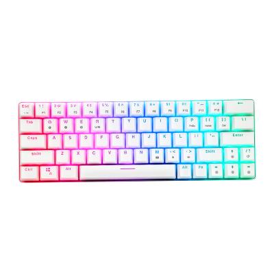 China CQ63 Backlit Gaming 60% RGB Plug and Play Wireless Mechanical Keyboard 63 Keypad Locks for Tablet Laptop Desktop for sale