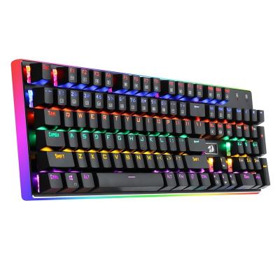 China Redragon K577 Plug and Play Rainbow 104 Key Brown Switch Gaming Backlit Mechanical Keyboard for sale