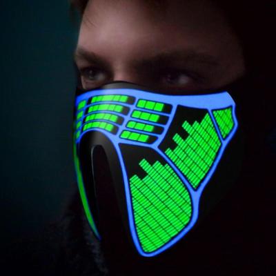 China Popular Noise Activated Sound Activated Led Mask , Party Face Mask Design for sale