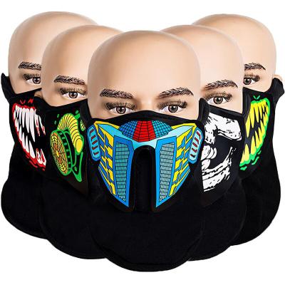 China Gift/party exhibition/promotion el mask newcomer led mask/el wire face mask with AA batteries powered for sale