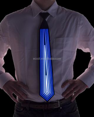 China Sound activted or constant light be different! illuminary tie of electro-luminescent tie for sale