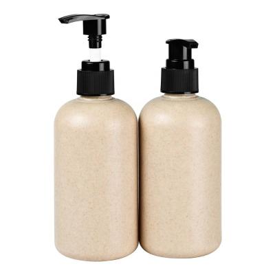 China For Personal Care 250ml 8oz Eco Friendly Wheat Straw Biodegradable Plastic Shampoo Bottle Hotsale for sale