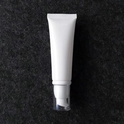 China 50ml 50g PE Cosmetic Empty White Airless Squeeze Pump Tube Soft Tube For Foundation BB Cream for sale