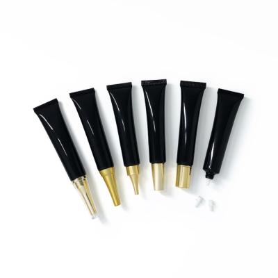 China 20g 20ml PE Gold Eye Cosmetic Luxury Black White Silver Empty Essence Cream Soft Tube for sale