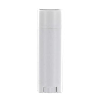 China 4.5g 0.15oz 4.5g Cream Lip Deodorant Containers Lip Balm White Empty Plastic Oval Tubes For Lip Pomade Stick for sale