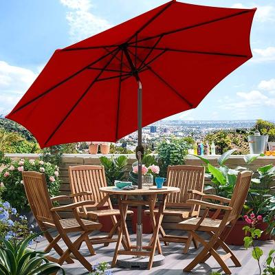 China 9ft Traditional Patio Umbrella Outdoor Table Umbrella with 8 Sturdy Ribs Gardening Durable Umbrella for sale