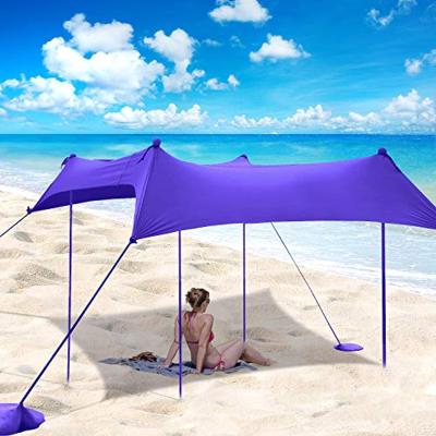 China UV-Resistant Lightweight Instant Pop Up Canopy Camping Sun Shade Shelter Beach Tent With Customized Logo for sale