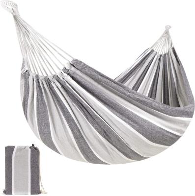 China Durable Two Person Camping Hammock With Durable Cotton Material Stripe For Hammock for sale