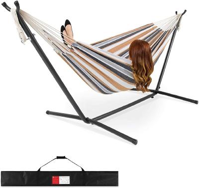 China Durable Wholesale Cheap Price Cotton Indoor Outdoor Woven Hammock For Garden Customized Pattern Hammocks for sale