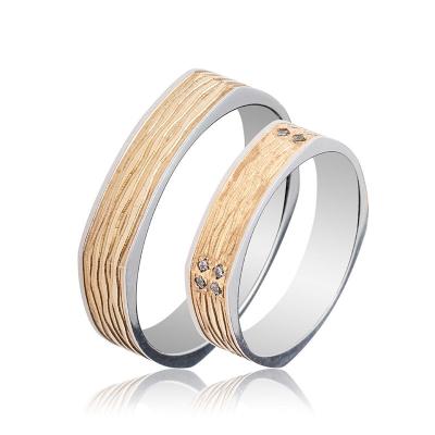 China Handmade Brass Ring Dummy Ring Couple Wedding Ring Tree Sets High Quality FASHIONABLE Model Design for sale