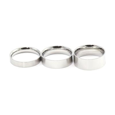 China Wholesale Cheap Stainless Steel FASHIONABLE Ring Blanks Customized Jewelry Titanium Ring Blanks For Inlay 4mm 6mm 8mm for sale