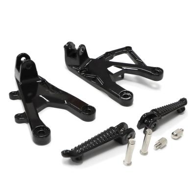 China Aluminum Alloy Aluminum Alloy Fit For YZF-R1 R1S R1M 2015 2016 2017 2018 Motorcycle Front Footrest Foot Pegs Pedal Mount Bracket Sets for sale