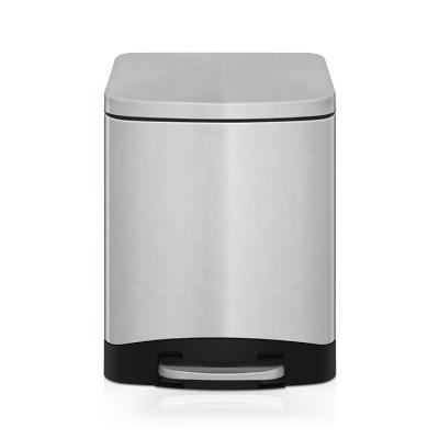 China Large 40L Hotel Garbage Bin Stainless Steel Metal Waste Bin Sustainable Waste Bin for sale