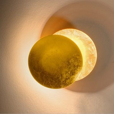 China Modern Minimalist Modern Lunar Eclipse Bedroom Aisle Staircase Decoration Rotating Simulated Moon Led Wall Lamp for sale