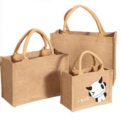 China High Standard Wholesale Tote Linen Jute Bag Custom Made Eco-friendly Rope Handle Factory Wholesale Price for sale