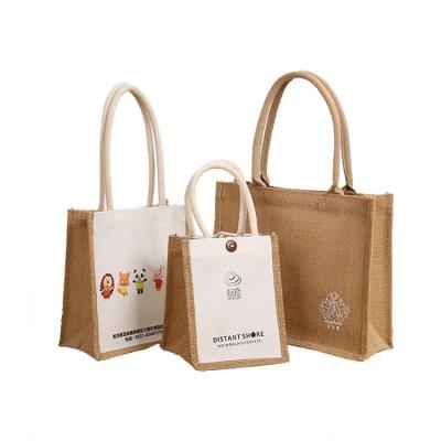 China Professional Rope Handle Low Price Manufacturer Burlap Tote Gunny Jute Bag For Sale for sale