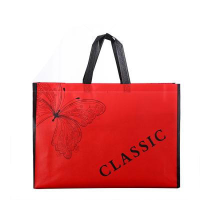 China Portable Shopping Tote Color Non-Woven Bag Take-Out High Quality Custom Fashionable Rope Handle Pattern for sale