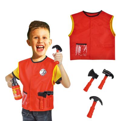 China Fancy Kids Dress Up Halloween Party Firefighter Costume Role Play Costume Firefighter Where Cosplay Costume For Kids With Accessories for sale