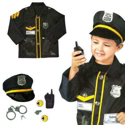 China Fancy Kids Dress Up Police Costume Role Play Dress Set For Kids Ages 3-7 Includes Policeman Costume For Kids for sale