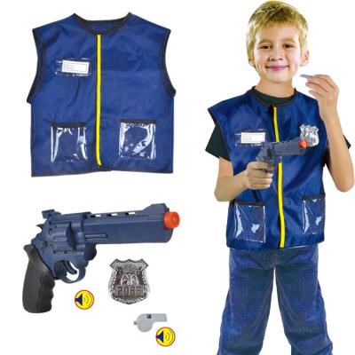 China Fancy Kids Dress Up Fancy Halloween Role Play Teams Officer Dress Up Kids Cosplay Police-themed Party Career Polices Uniform Costume For Kids for sale