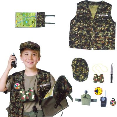 China Fancy Kids Dress Up Kids Army Camouflage Military Profession Day Role Play Game Career Uniform Suit Soldier Costume For Kids for sale