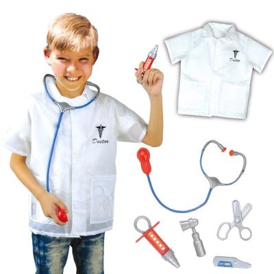 China Fancy Kids Dress Up Kids Halloween Role Play Dress Up Doctor Costume Dress Up Toy For Kids Career Uniform Doctors Costume Set for sale