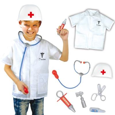 China Kids Fancy Dress Doctor Surgical Uniform Fancy Dress Children's Cosplay Birthday Halloween Party Kids Costume for sale