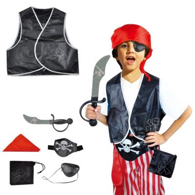 China Fancy Kids Dress Up Carnival Cosplay Factory Directly Cheap Party Clothes Halloween Costumes Children Kids Pirate Costume for sale