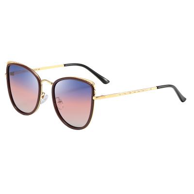 China Fashion Sunglasses Light Up Shade Sunglasses 2022 Round Sunglasses Women Sun Glass Ladies Vintage Eyewear Stylish Shades UV400 Polarized Sunglasses for sale