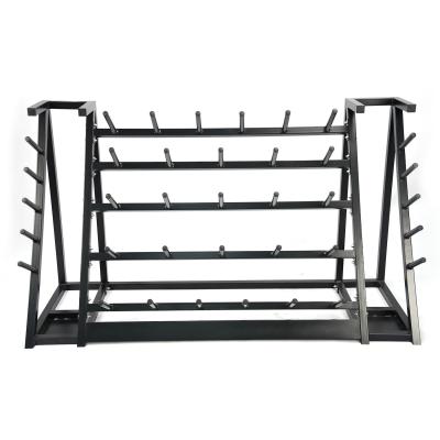 China 4 Layers Gym Storage Rack Barbell Weight Dish Rack Rubber Stopper Barbell Rack Multifunctional Gym Multifunctional Gym Storage Rack for sale