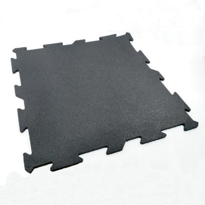 China 10mm 15mm Modern Anti-Slip 20mm Stain Durable Indoor Gym Epdm Puzzle Rubber Tile for sale