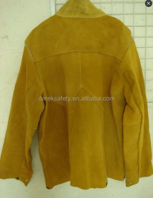 China Cow Factory Supplier Welding Apparel Welding Split Leather Jacket for sale