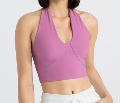 China Breathable High Quality Custom Logo Crop Top Cross Sports Bra Soft Activewear Tops Women Gym Fitness Yoga Sports Bras for sale