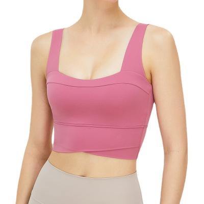 China High Quality Breathable Women Activewear Bra Crop Tank Padded Running Yoga Top Fitness Sports Bra For Sale for sale